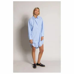 Robe Chemise Lydie Rayée | Bleu Clair