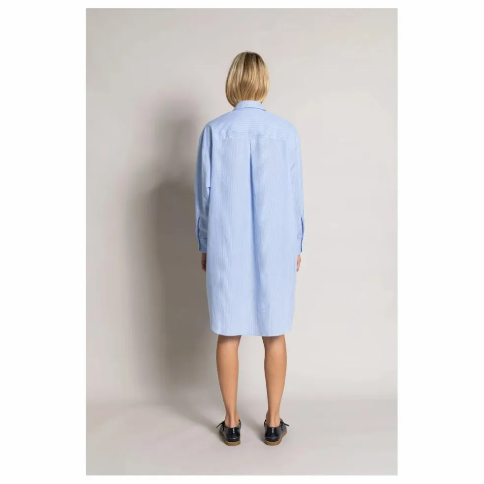Robe Chemise Lydie Rayée | Bleu Clair