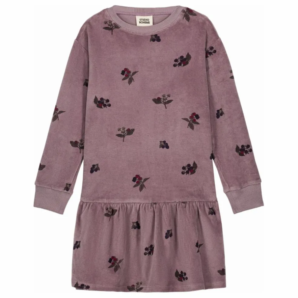Robe Chicas Mûres Velours Coton Bio | Mauve
