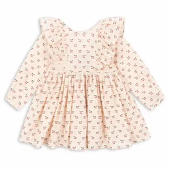 Robe Cianna Cerises Coton Bio | Rose pâle