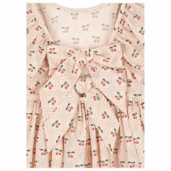 Robe Cianna Cerises Coton Bio | Rose pâle