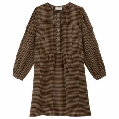 Robe Célestine Vichy | Marron