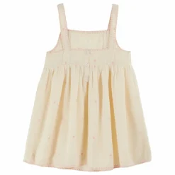 Robe Coeur Brodée | Ecru
