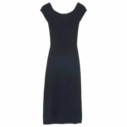 Robe Col Bardot Soie et Cachemire | Noir