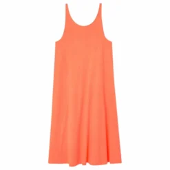 Robe Col Bateau Lopintale Coton et Lin | Orange fluo