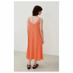 Robe Col Bateau Lopintale Coton et Lin | Orange fluo
