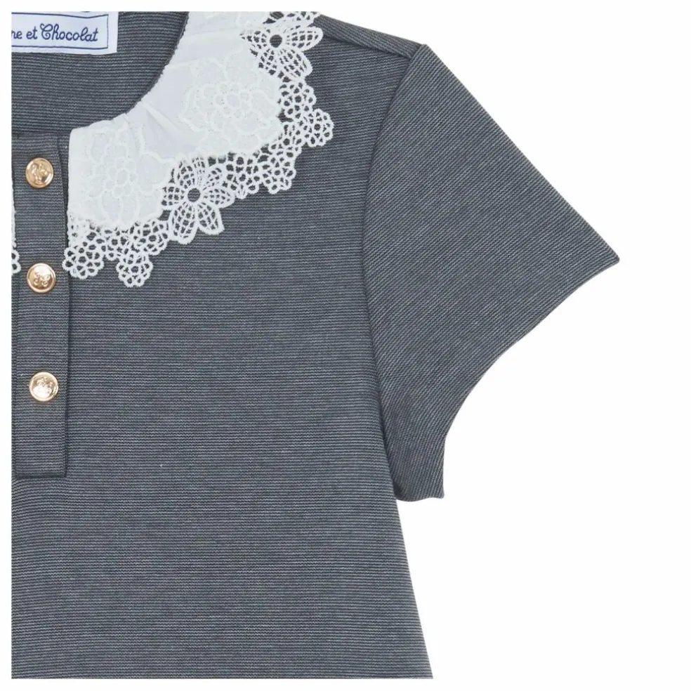 Robe Col Claudine | Gris