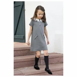 Robe Col Claudine | Gris