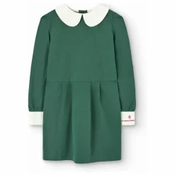 Robe Col Claudine Drever | Vert sapin