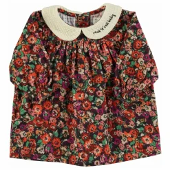 Robe Col Claudine Fleurie | Noir