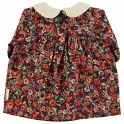 Robe Col Claudine Fleurie | Noir