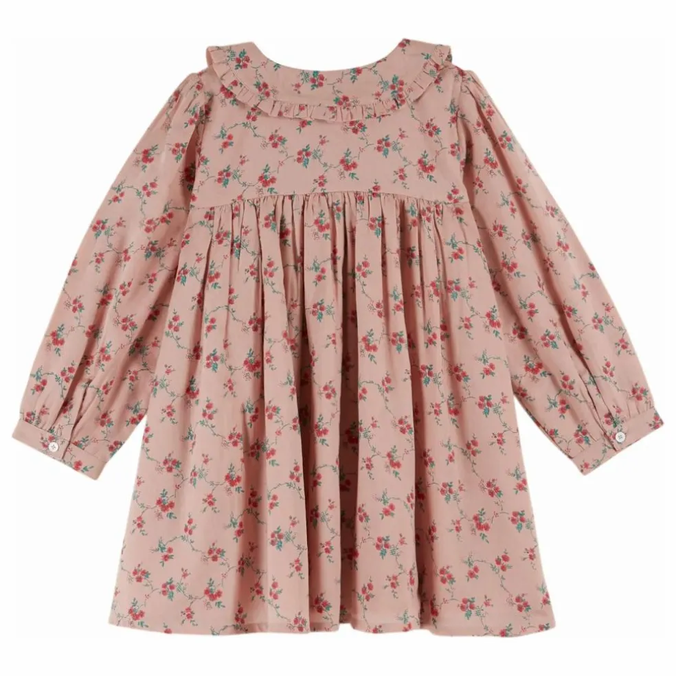 Robe Col Claudine Fleurie | Rose