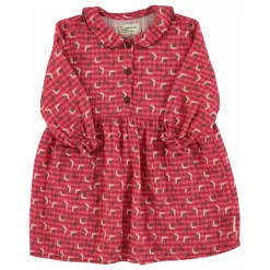 Robe Col Claudine Fleurs | Rose