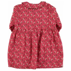 Robe Col Claudine Fleurs | Rose