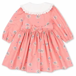 Robe Col Cœurs Coton Bio | Rose