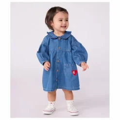 Robe Col Denim Coton Bio | Bleu jean