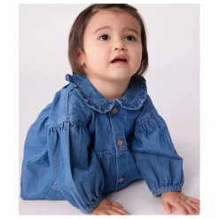 Robe Col Denim Coton Bio | Bleu jean