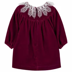 Robe Col Dentelle | Prune