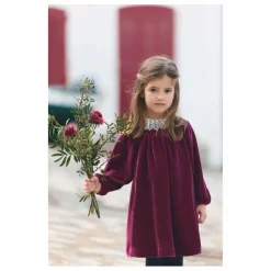 Robe Col Dentelle | Prune