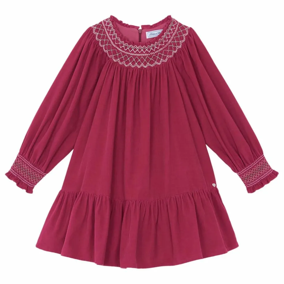 Robe Col Smocké | Magenta