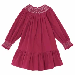 Robe Col Smocké | Magenta