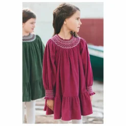 Robe Col Smocké | Magenta