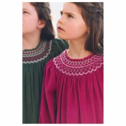 Robe Col Smocké | Magenta