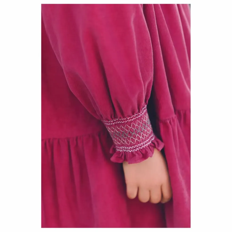 Robe Col Smocké | Magenta