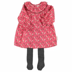 Robe Col Volants Fleurs | Rose
