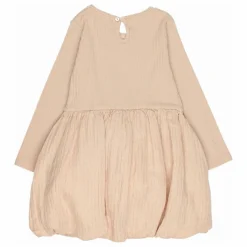 Robe Combi Lurex Gaze de Coton Bio | Rose