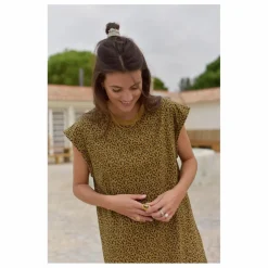 Robe Constance Mini Léopard Coton Bio - Collection Femme | Marron