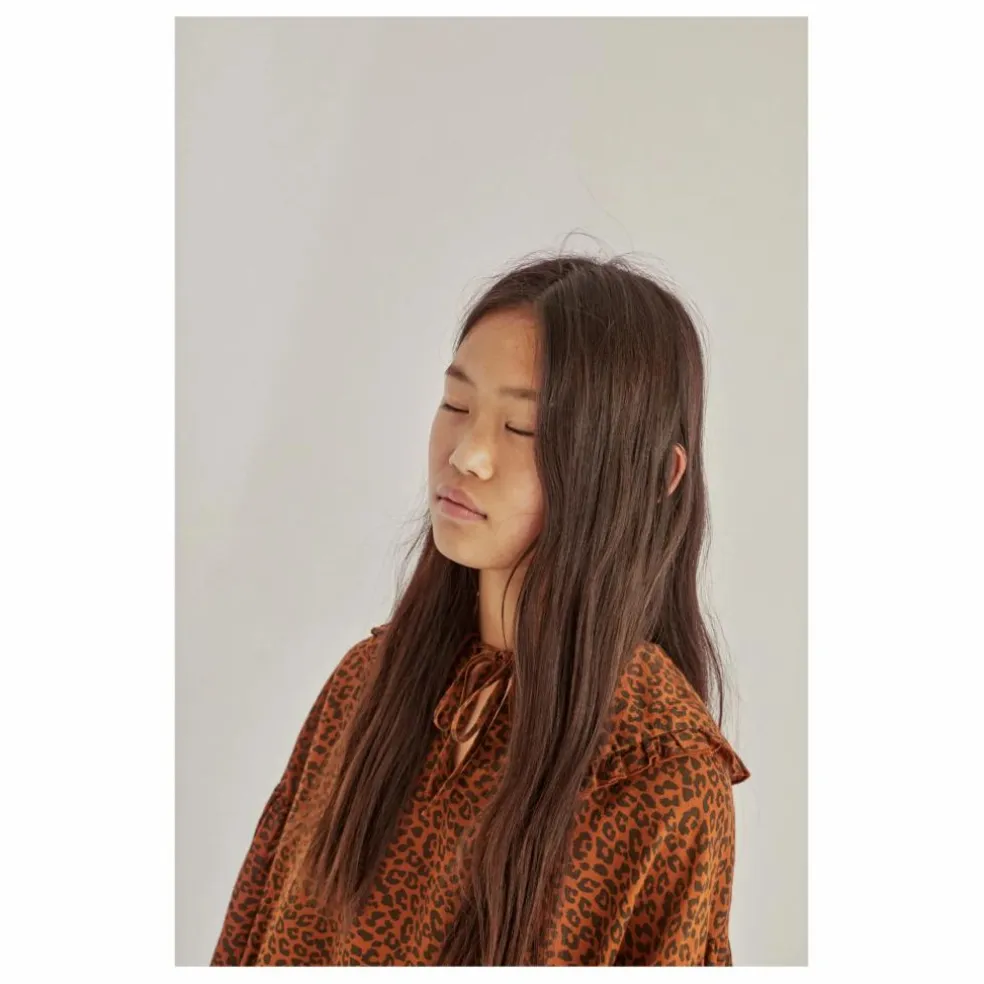 Robe Coton Bio Léopard Federica | Camel
