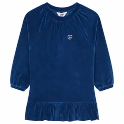 Robe courte volant | Bleu nuit