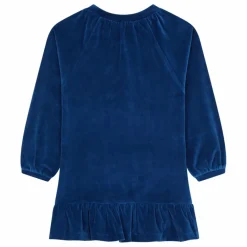 Robe courte volant | Bleu nuit