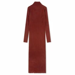 Robe Côtelée Coton Bio | Brique