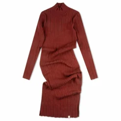Robe Côtelée Coton Bio | Brique