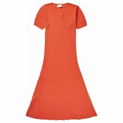 Robe Côtelée Coton Bio - Collection Femme | Orange