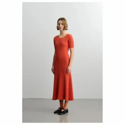 Robe Côtelée Coton Bio - Collection Femme | Orange