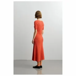 Robe Côtelée Coton Bio - Collection Femme | Orange