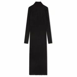 Robe Côtelée Coton Bio | Noir