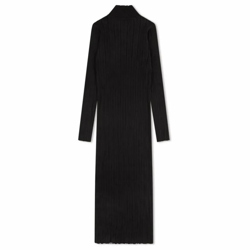 Robe Côtelée Coton Bio | Noir