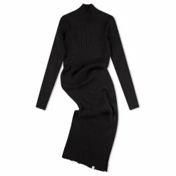Robe Côtelée Coton Bio | Noir