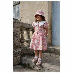 Robe Cœur à Col Coton Bio | Framboise
