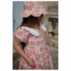Robe Cœur à Col Coton Bio | Framboise