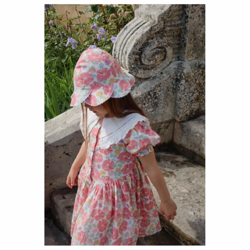 Robe Cœur à Col Coton Bio | Framboise