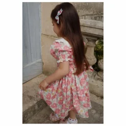 Robe Cœur à Col Coton Bio | Framboise