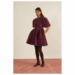Robe Daisy Velours | Lie de vin