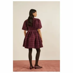 Robe Daisy Velours | Lie de vin