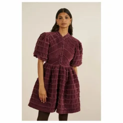 Robe Daisy Velours | Lie de vin