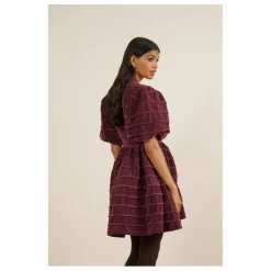 Robe Daisy Velours | Lie de vin